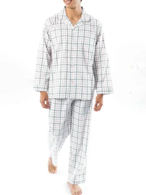 Mens Woven Collar Pyjama Set
