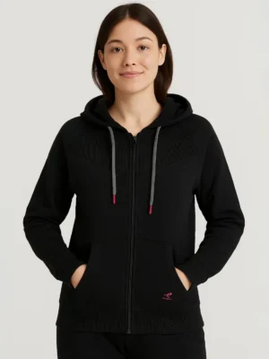 Ladies Hooded Full Zipper Sweatshirt