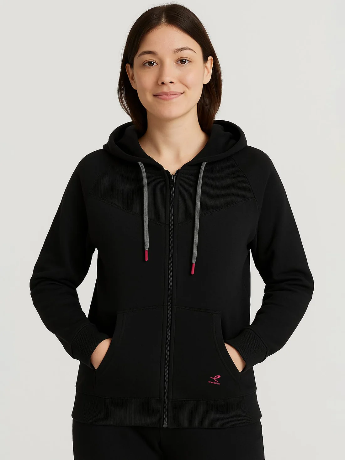 Ladies Hooded Full Zipper Sweatshirt